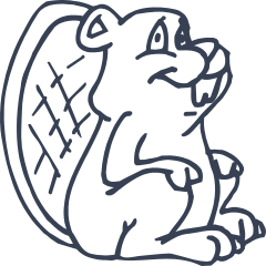 Cute Beaver Sitting Sticker