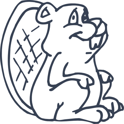 Cute Beaver Sitting Sticker