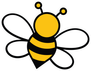 Cute Bee Doodle Sticker