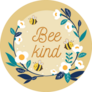 Cute Bee Flying With Flower Ring Bee Kind Sticker
