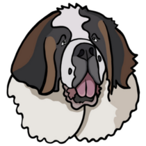 Cute Big Dog Sticker