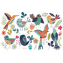 Cute Birds And Flowers Sticker Sheet