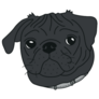 Cute Black Pug Sticker