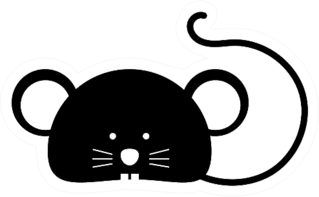 Cute Black Rat Sticker