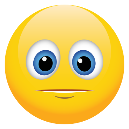 Cute Blank Expression Emoji Sticker