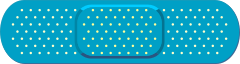Cute Blue Band Aid Bandage Sticker