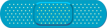 Cute Blue Band Aid Bandage Sticker