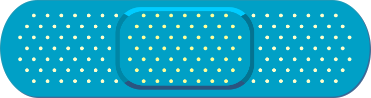 Cute Blue Band Aid Bandage Sticker