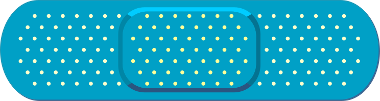 Cute Blue Band Aid Bandage Sticker
