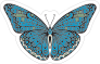 Cute Blue Butterfly Sticker
