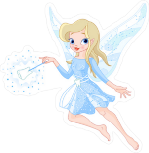 Cute Blue Tooth Fairy Sticker