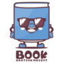 Cute Book Cartoon Mascot Sticker
