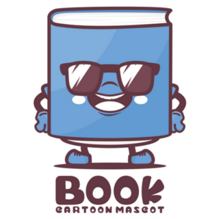 Cute Book Cartoon Mascot Sticker