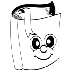 Cute Book Illustration Sticker