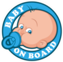 Cute Boy Blue Baby on Board Sticker
