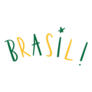 Cute Brasil Handwritten In Portuguese Sticker