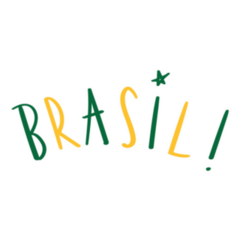 Cute Brasil Handwritten In Portuguese Sticker