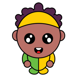 Cute Brazil Country Boy Mascot Sticker