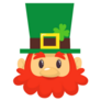 Cute Bubbly Leprechaun Head Sticker