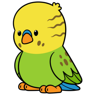 Cute Budgerigar Parakeet Sticker