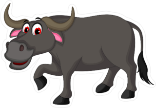Cute Buffalo Cartoon