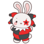 Cute Bunny Clown Sticker