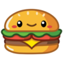 Cute Burger Kawaii Sticker