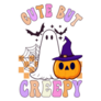 Cute But Creepy Retro Halloween Sticker