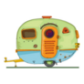 Cute Camping Caravan Sticker