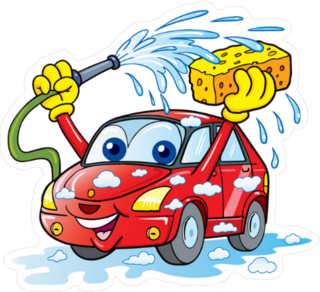 Cute Car Wash Sticker