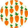 Cute Carrots Vegetarian Pattern Sticker