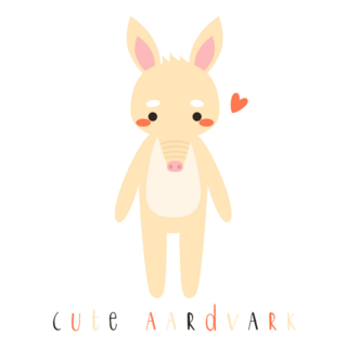 Cute Cartoon Aardvark Sticker