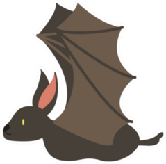 Cute Cartoon Bat Flying Sticker