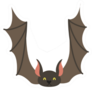 Cute Cartoon Bat Illustration Sticker