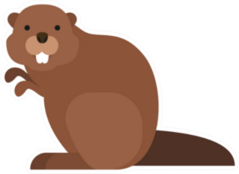 Cute Cartoon Beaver Sticker