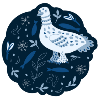 Cute Cartoon Boho Partridge Sticker