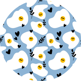 Cute Cartoon Breakfast Scrambled Egg Pattern Sticker