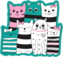 Cute Cartoon Cats Sticker