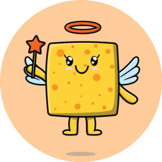 Cute Cartoon Cheese Fairy Sticker