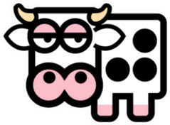 Cute Cartoon Cow With Spots Sticker