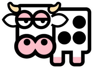 Cute Cartoon Cow With Spots Sticker