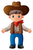 Cute Cartoon Cowboy Sticker