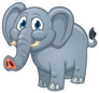 Cute Cartoon Elephant Sticker