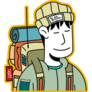 Cute Cartoon Explorer Outfit Sticker