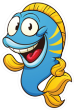 Cute Cartoon Fish Sticker