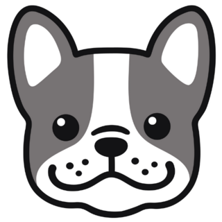 Cute Cartoon French Bulldog Smirk Sticker