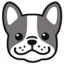 Cute Cartoon French Bulldog Smirk Sticker