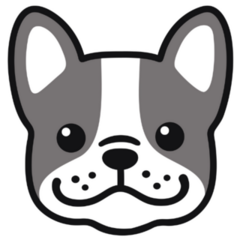 Cute Cartoon French Bulldog Smirk Sticker