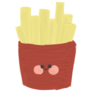 Cute Cartoon French Fries Sticker 