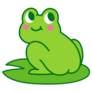 Cute Cartoon Frog Butt Drawing Sticker